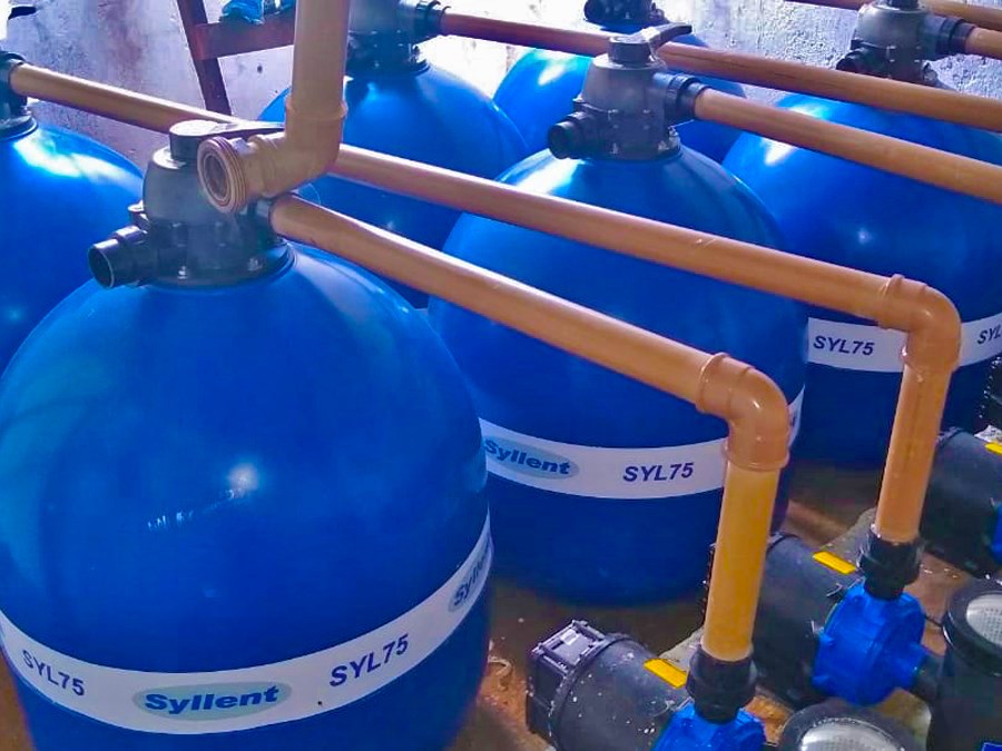 Piscina de Nova Aliança ganha filtros novos para tratamento da água