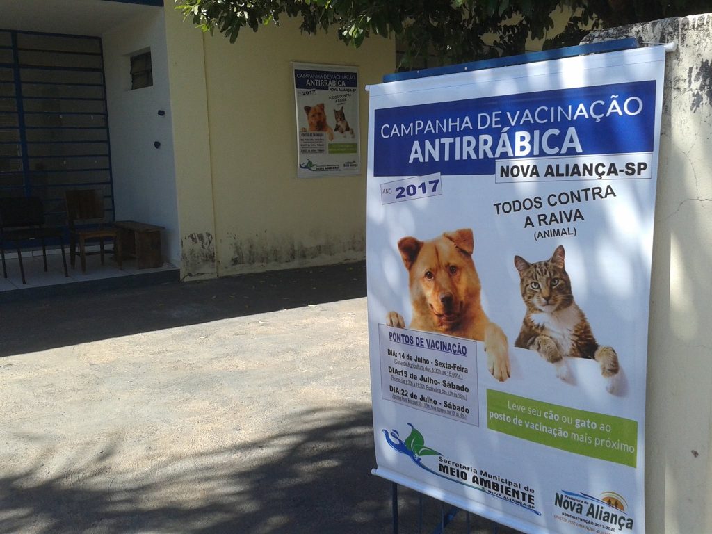 Prefeitura de Nova Aliança vacinou 1.023 animais contra raiva