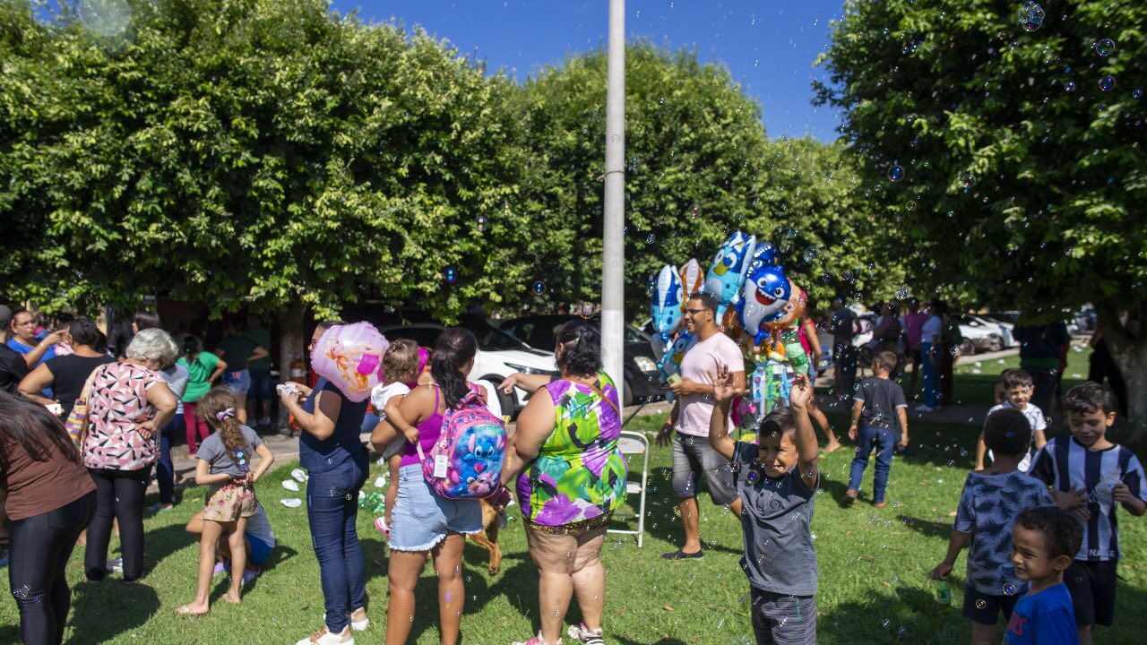 Evento Especial na Praça da Matriz proporciona manhã de alegria para as crianças de Nova Aliança - Prefeitura Municipal de Nova Aliança-SP